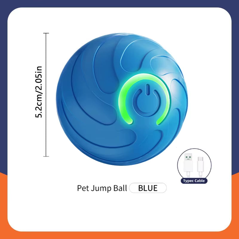 Interactive USB Rechargeable Dog and Cat Toy Ball - Bouncing Fun for Endless Play!