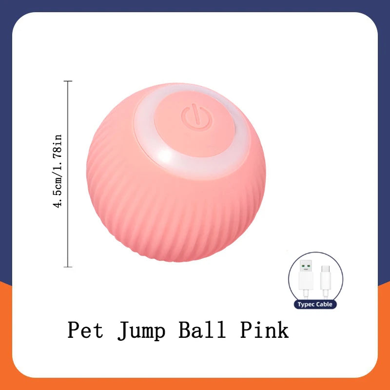 Interactive USB Rechargeable Dog and Cat Toy Ball - Bouncing Fun for Endless Play!