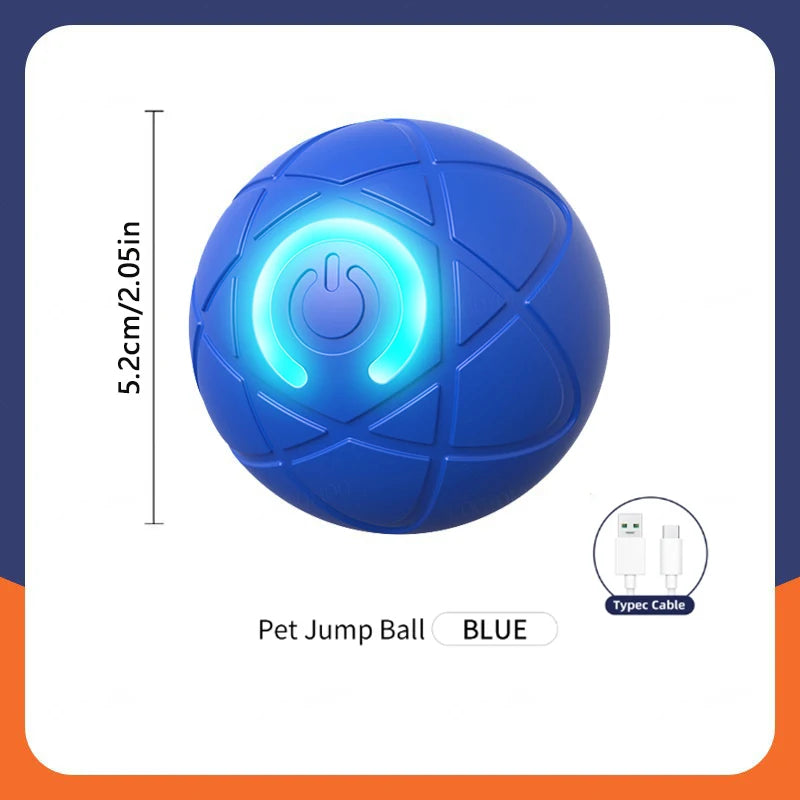 Interactive USB Rechargeable Dog and Cat Toy Ball - Bouncing Fun for Endless Play!