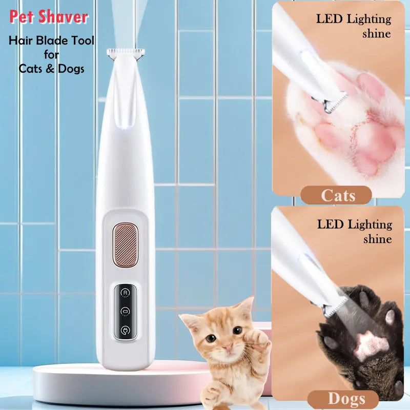 Ultimate Pet Grooming Set: Electric Clipper with LED Light for Effortless Grooming of Dogs and Cats