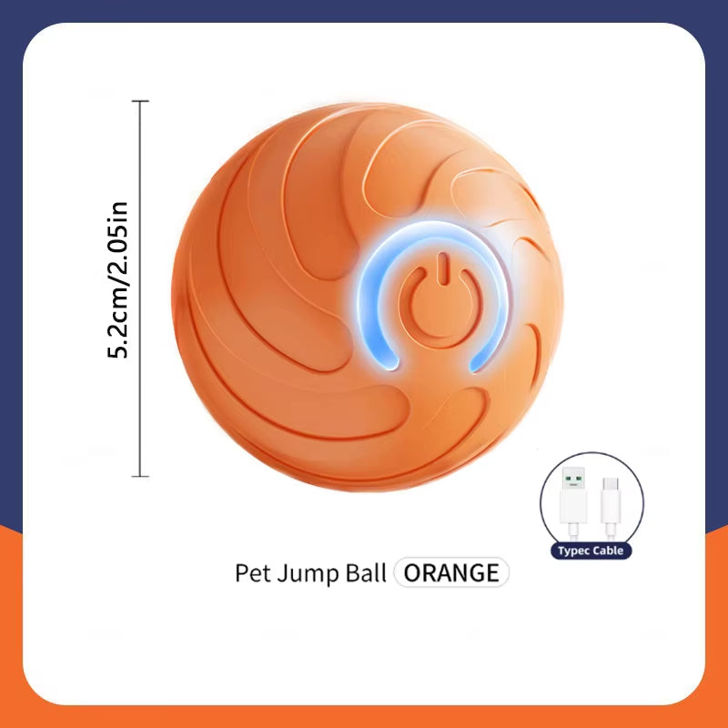 Interactive USB Rechargeable Dog and Cat Toy Ball - Bouncing Fun for Endless Play!