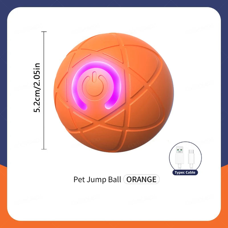 Interactive USB Rechargeable Dog and Cat Toy Ball - Bouncing Fun for Endless Play!